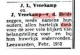 Advertentie in de Leeuwarder courant na het huwelijk van Jan en Joukje Venekamp-vdHeide